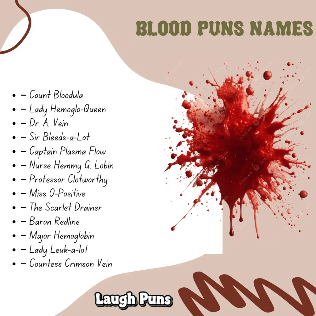 Blood Puns Names