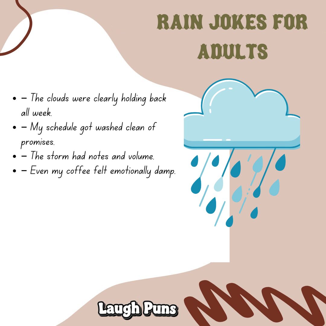 Joks Ravim 350 Rain Jokes: Short, Funny Knock-knock One-liners Captions For adults ...